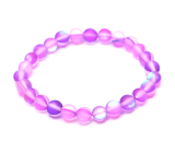 Opalit purple matt bracelet elastic, synthetic stone ball 6 mm / 16 cm, for children, wishing and hope stone