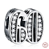 Charm Sterling silver 925 60 anniversary, bead on bracelet