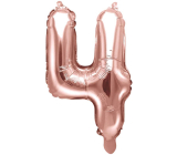 Ditipo Inflatable foil balloon number 4 pink gold 35 cm 1 piece