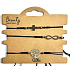 Albi Tree of Life, Infinity, Cross Bracelet Black, Adjustable Size, Set of 3 Pieces