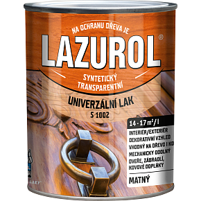 Lazurol S1002 mat, varnish for metal and wood, colorless, 750 ml