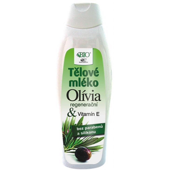 Bione Cosmetics Olivia & Vitamin E regenerating body lotion for all skin types 500 ml