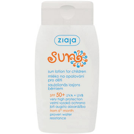Ziaja Sun SPF 50+ sunscreen lotion for children very high protection 125 ml
