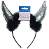 Silver devil horns headband