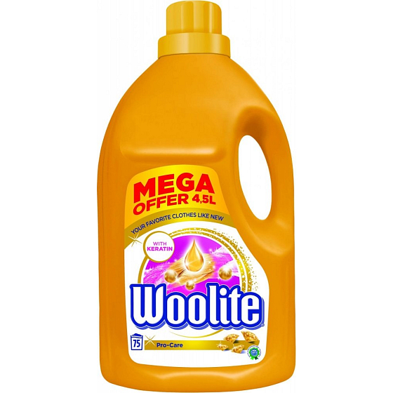Woolite Pro-Care washing gel, softens and protects fibers in 75 doses of 4.5 l