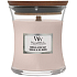 WoodWick Vanilla & Sea Salt - Vanilla and sea salt scented candle with wooden wick and lid glass small 85 g