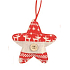 Star made of fabric for hanging 9 cm