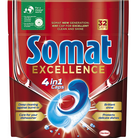 Somat Excellence 4-in-1 Dishwasher Tablets 32 Pieces