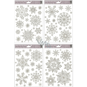 Window film without glue snowflakes snow effect silver 27 x 20 cm