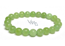 Olivine / Peridot bracelet elastic natural stone, ball 8 mm / 16 - 17 cm, stone protecting human aura