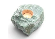 Aventurine Green Candlestick raw natural stone 110 x 110 x 60 mm 1 piece, lucky stone