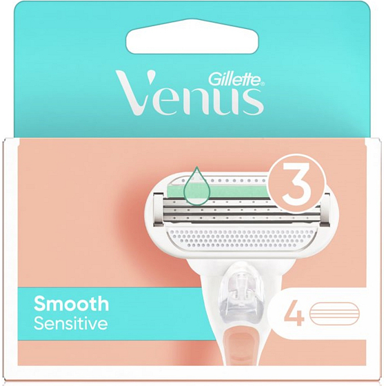 Gillette Venus Smooth Sensitive Replacement Heads 4 pieces for women