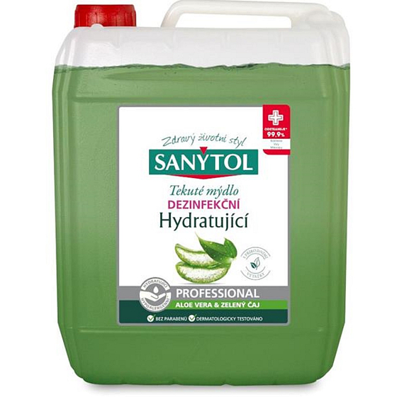 Sanytol Green Tea & Aloe Vera Hydrating Hand Soap Canister 5 L