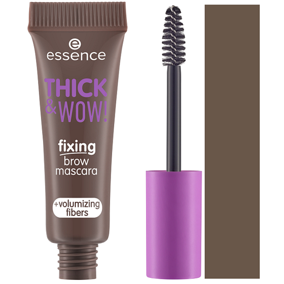 Essence Thick & Wow! eyebrow mascara with fibers 02 Ash Brown 6 ml