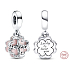 Sterling Silver 925 Friendship Quatrefoil - Lucky to have you, friendship bracelet pendant
