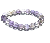 Ametrine bracelet elastic natural stone, bead 8 - 9 mm / 16 - 17 cm, energy amplifier