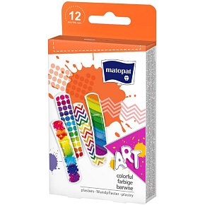 Matopat Art colored bandages 19 x 76 mm 12 pieces