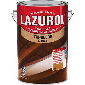 Lazurol Topdecor S1035 thin-layer wood stain T021 walnut, 4.5 l