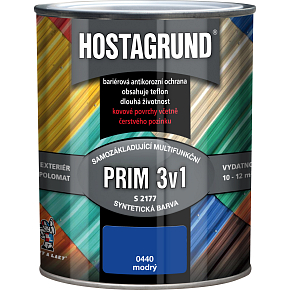 Hostagrund Prim 3v1 S2177 base and top coat for metal, 0440 blue, 600 ml