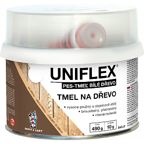 Uniflex PES-TMEL wood, wood filler, white, 500 g