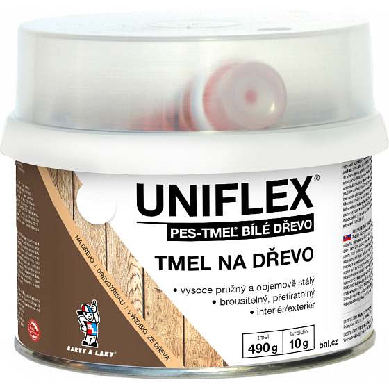 Uniflex PES-TMEL wood, wood filler, white, 500 g