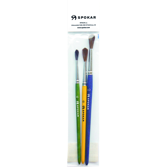 Spokar 7102 set of school brushes, no. 6, 8, 10