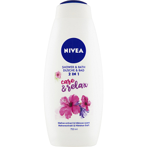 Nivea Care & Relax Shower Gel & Bath Foam, 750 ml
