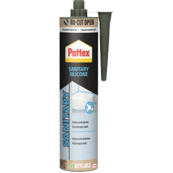 PATTEX Sanitary Silicone, Transparent, 280 ml