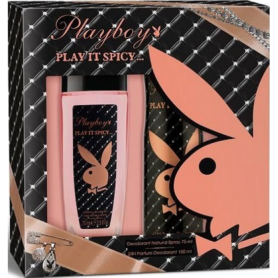 Playboy Play It Spicy perfumed deodorant glass for women 75 ml + deodorant spray 150 ml, cosmetic set