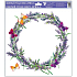 Window foil without glue Lavender wreath 30 x 30 cm