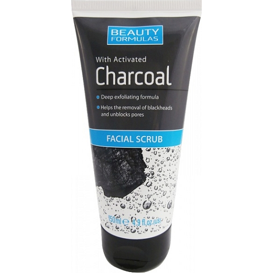Beauty Formulas Charcoal Active Charcoal Face and Neck Scrub 150 ml