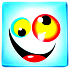 Nekupto Magnet Emoji Smiley square blue, orange eye 4 x 4 cm