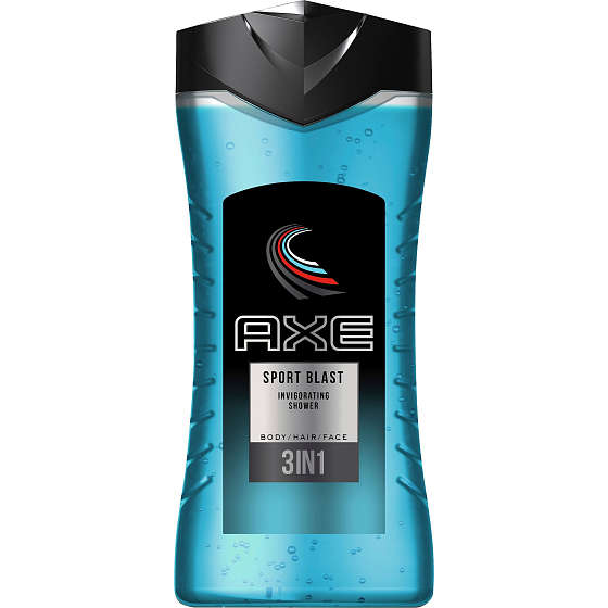 Ax SportBlast 3in1 shower gel for body and hair for men 250 ml