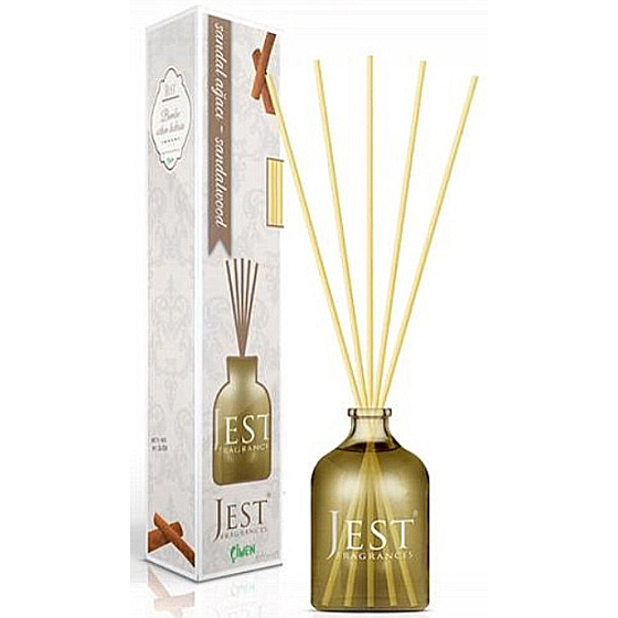 Cimen Jest Sandalwood aroma diffuser with natural rattan sticks for gradual release of scent 100 ml