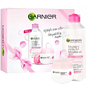 Garnier Skin Rose Sensitive 3 in 1 micellar water for sensitive skin 400 ml + Botanical 24h moisturizing cream for dry and sensitive skin 50 ml, cosmetic set