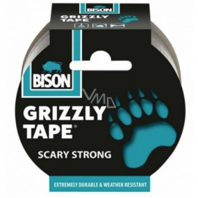Bison Grizzly Tape adhesive repair tape silver, tape width: 50 mm with a 10 m long roll