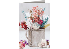Nekupto Birthday card Flowers for happiness 115 x 170 mm 3614 J