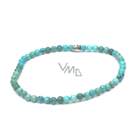 Turquoise bracelet elastic natural stone, ball 4 mm / 16 - 17 cm, bristle stone, talisman of travelers and animal lovers