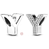 Sterling silver 925 Alphabet letter Y, bead for bracelet