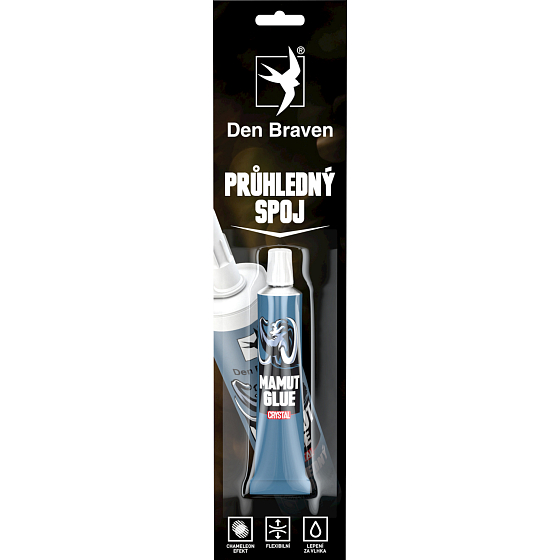 Den Braven Mamut Glue Crystal Universal Mounting Adhesive, Transparent, 25 ml