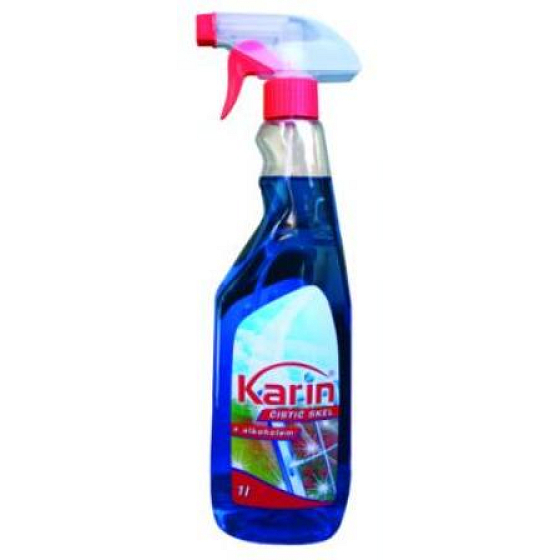 Karin Glass cleaner with alcohol 1 liter sprayer