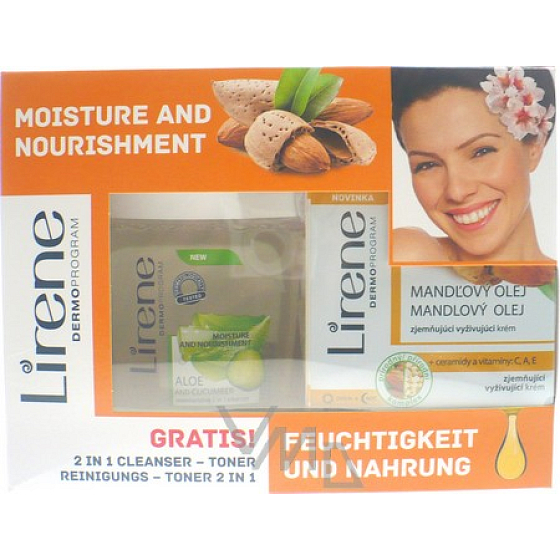 Lirene Almond oil cream 50 ml + tonic 125 ml, cosmetic set