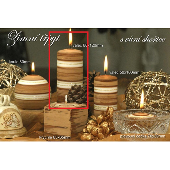 Lima Winter Sparkle Cinnamon Scented Candle Cylinder 60 x 120 mm 1 piece