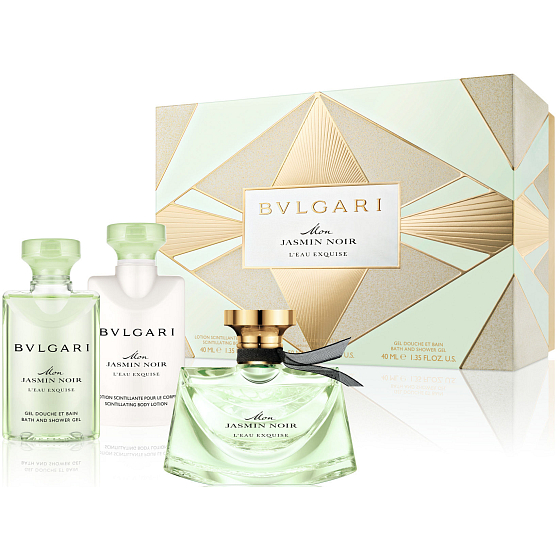 Bvlgari Mon Jasmine Noir L Eau Exquise eau de toilette 50 ml + body lotion 40 ml + shower gel 40 ml, gift set