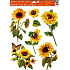 Window foil without glue sunflower orange butterfly 42 x 30 cm 1 piece
