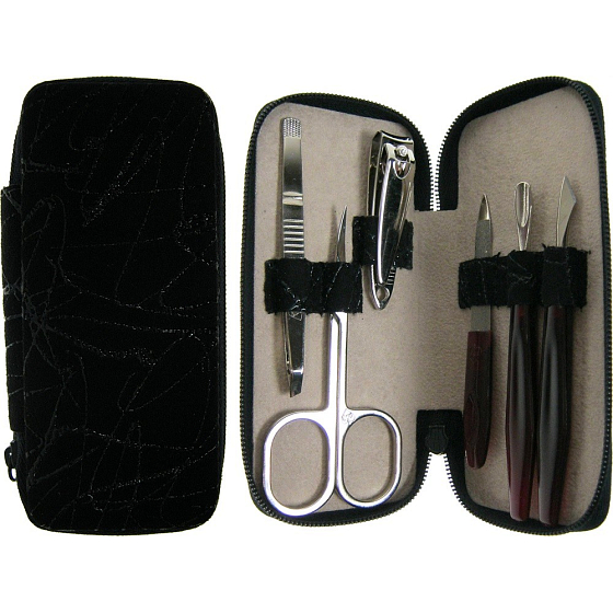 Dup Manicure suede 6 pieces Black pattern 4-8001 / 5410