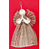 Sackcloth angel, wide brown skirt 15 cm