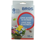 Bros Sticky Traps for Pots, Attracts and Catches Pests on Plants 10 Pieces + 5 Holders