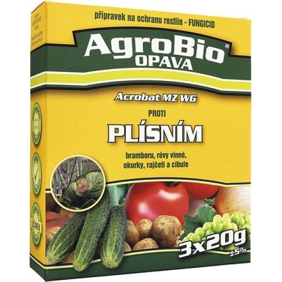 AgroBio Acrobat MZ WG product against fungi in potatoes, vines, cucumbers, tomatoes and onions fungicide - plant protection product 3 x 20 g