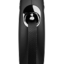 Flexi New Classic Original Tape Retractable Dog Leash for Dogs up to 15 kg, Black, S Small, Length 5 m